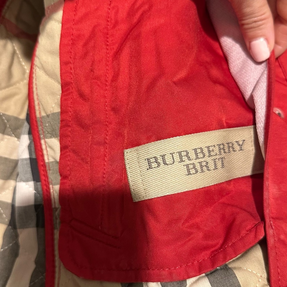 Burberry Brit Quilted Red Jacket XS - Picture 8 of 14